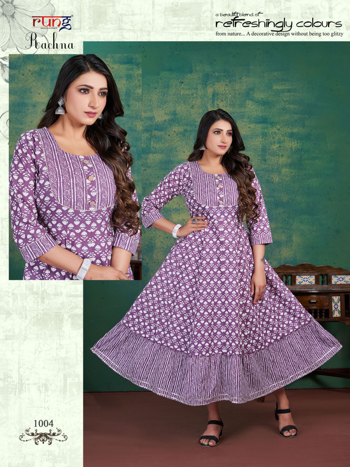 Rachna By Rung Cotton Printed Kurtis Catalog